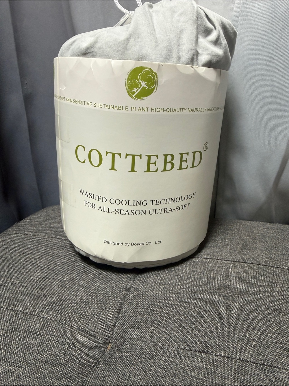 NEW COTTEBED King Cooling Washed Polycotton Ultra Soft Gray Sheet Set Bedding
